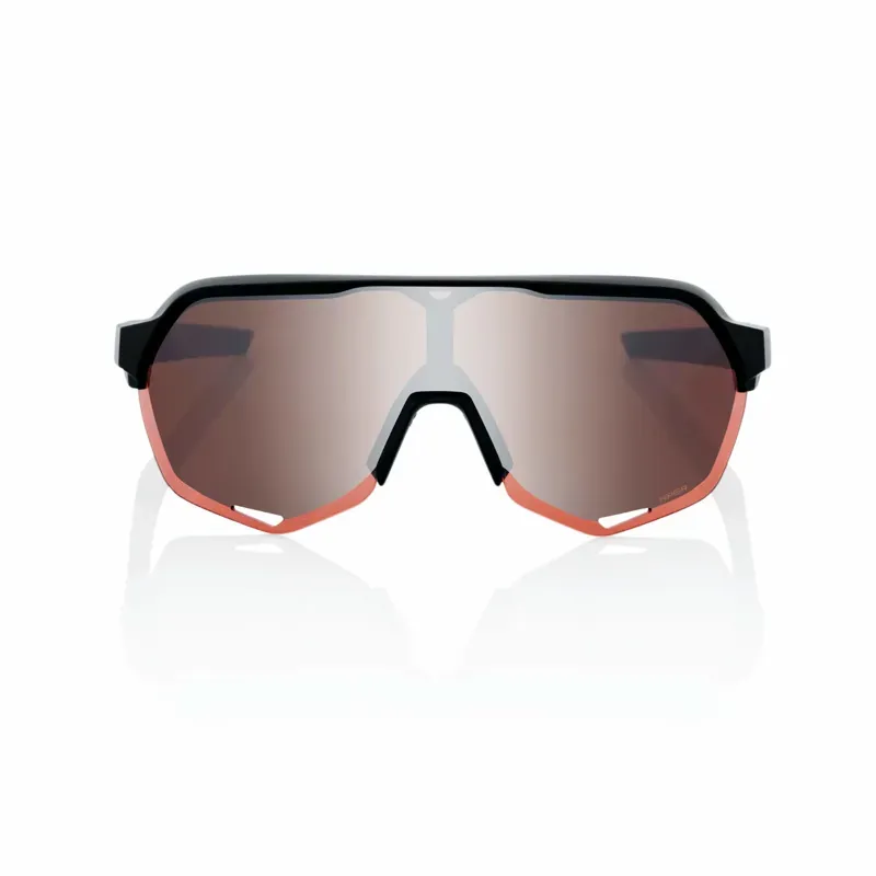 100% S2 Glasses In Mirror Lens Soft Tact Black/HiPER Crimson Silver-1