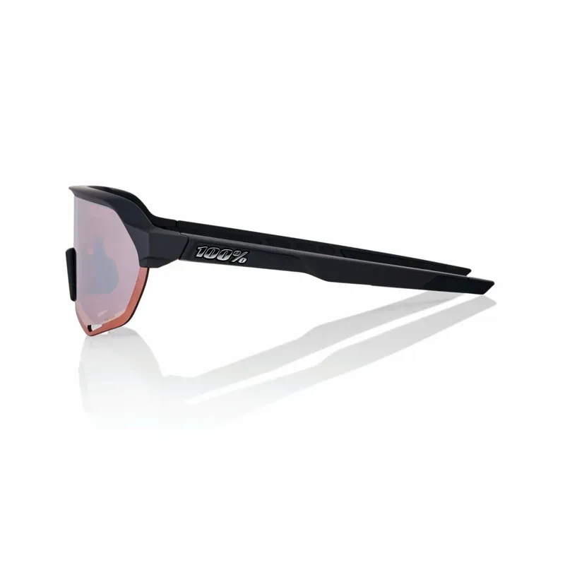 100% S2 Glasses In Mirror Lens Soft Tact Black/HiPER Crimson Silver-2