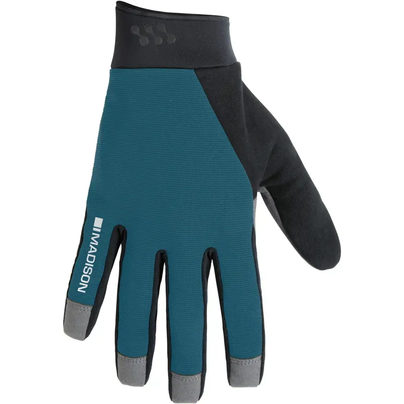 Madison Freewheel Youth Gel Pad Trail Gloves in Lake Blue
