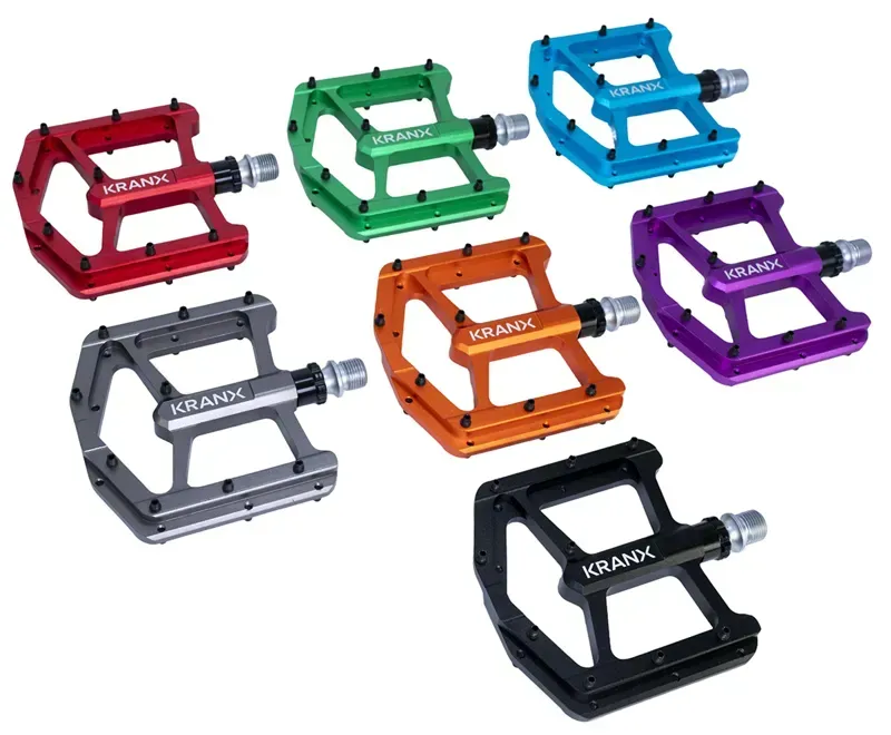 KranX Trail Luxe 9/16-inch Alloy Platform Sealed Brg. Pedals in Orange